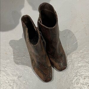 Zigi Soho Brown Snakeskin Heeled Boots